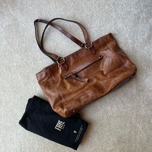 Frye Brown Leather Shoulder Tote Bag Purse